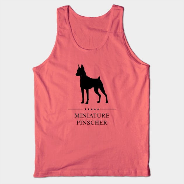 Miniature Pinscher Black Silhouette Tank Top by millersye